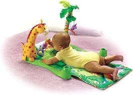 Tapis d'éveil pour bébé - Girafe et Palmiers