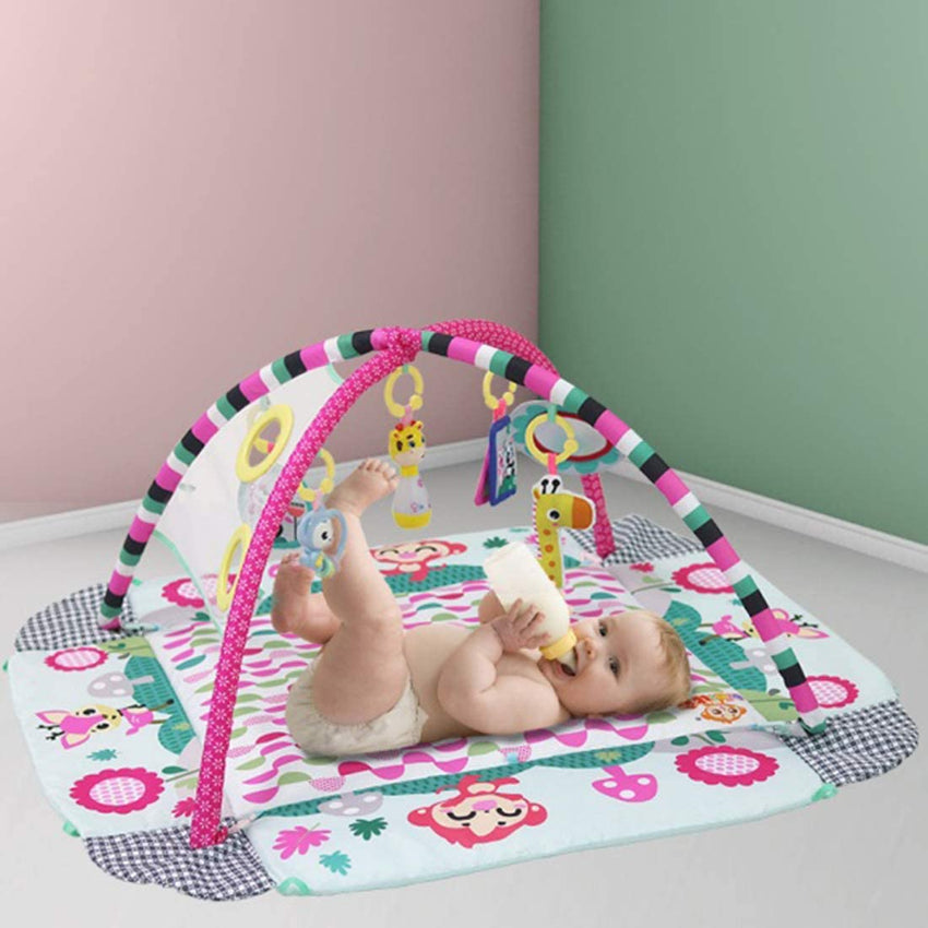 Tapis d'éveil pour bébé - 30 balles colorées et 4 hochets détachables incluses