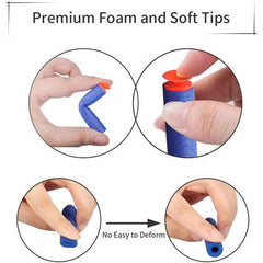Cartouches pour pistolets, fléchettes en mousse, ventouses bleues, 30 pcs