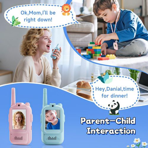 Kids video communicator set with parent-child interaction