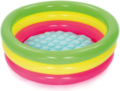 Piscine gonflable pataugeoire ronde Arc en Ciel 3 boudins 86 x 25 cm