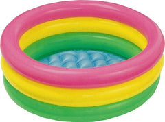 Piscine gonflable pataugeoire ronde Arc en Ciel 3 boudins 86 x 25 cm