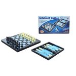 Jeu d'intelligence 3 en 1 : Echecs, dames et Backgammon